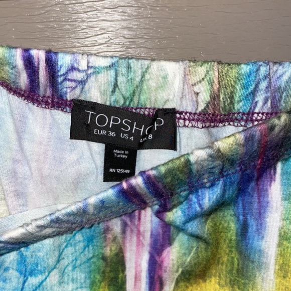 Abstract Print Topshop Skirt - Picture 3 of 3